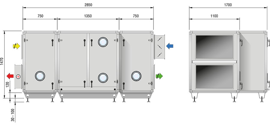 Ritning Flexline-1000